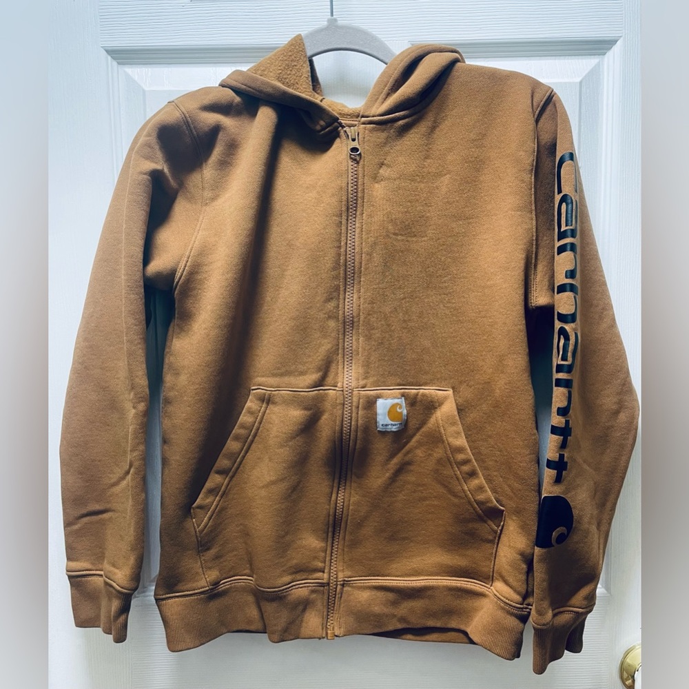 Youth large Carhartt zip up hoodie